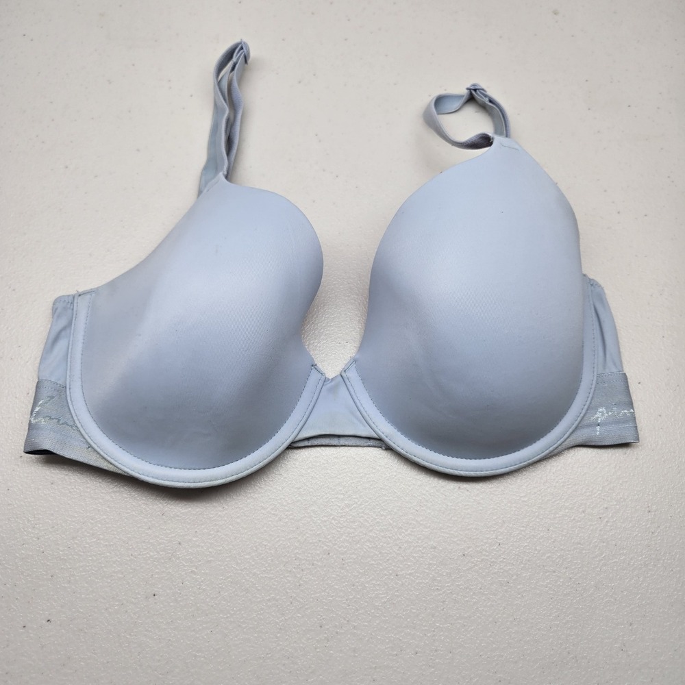 Victoria's Secret PINK Women Bra 32DD Blue Wear Everywhere T Shirt Lightly Lined